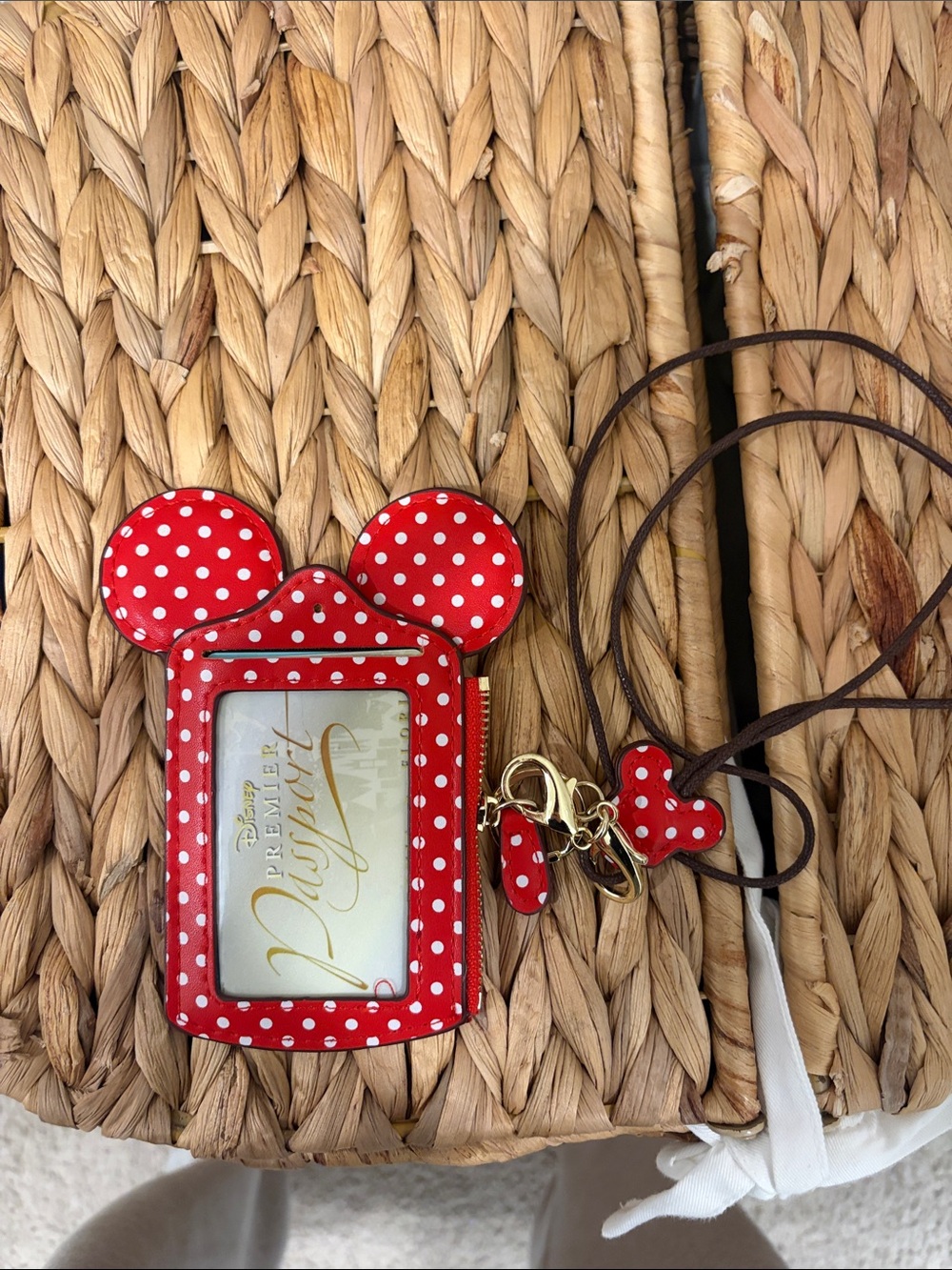 Red Polka Dot Minnie Mouse ID Holder